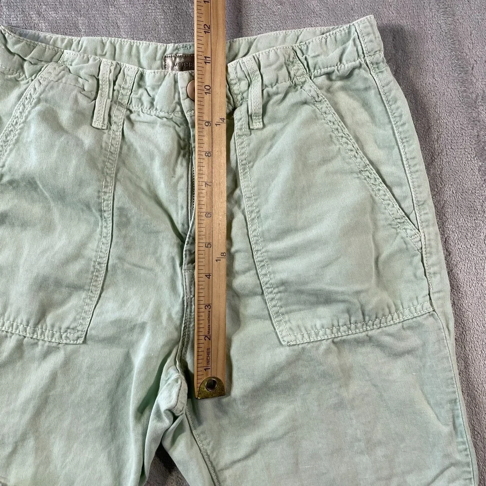 Mother Pants Women 26 Hedge Green The Shaker Chop Crop Fray‎ Straight Preppy